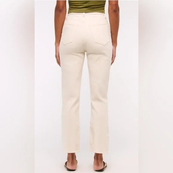 Abercrombie & Fitch Curve Love The Ankle Straight Ultra High Rise 29/8 SHORT - Picture 4 of 12